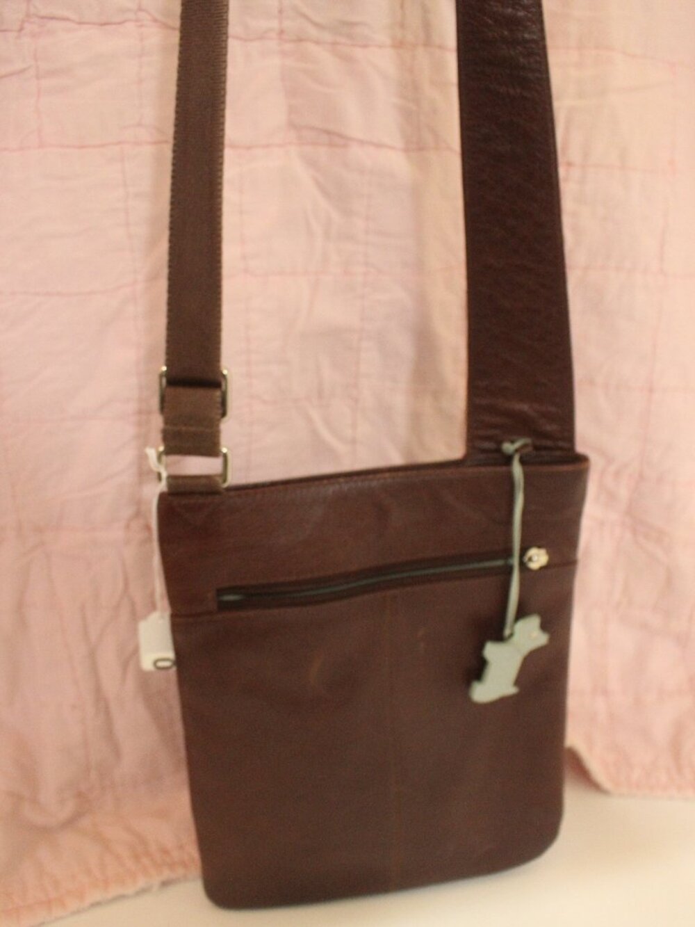Radley London Burgundy Crossbody Bag with Scottie Dog Charm 0245